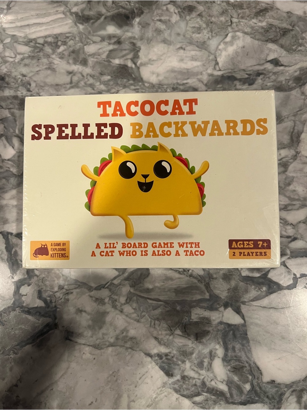 Tacocat Spelled Backwards Kids Board Game - Yellow Taco Cat